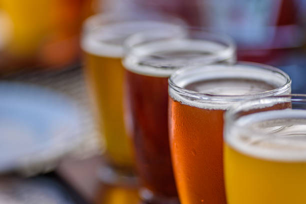 istock Beer flight at outdoor beer garden in summertime 1125087564