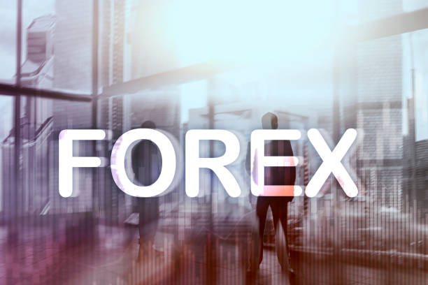 istock Forex trading and investment concept on double exposure blurred background 1125090840