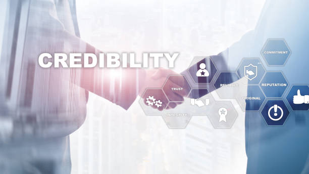 istock Corporate credibility improvement concept. Multiple exposure, mixed media background. 1125090878