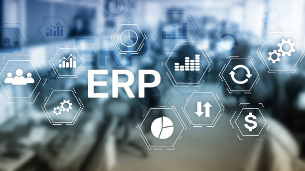 istock ERP system, Enterprise resource planning on blurred background. Business automation and innovation concept. 1125090996