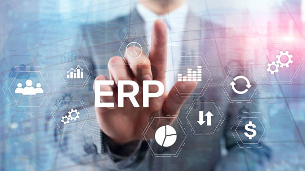 istock ERP system, Enterprise resource planning on blurred background. Business automation and innovation concept. 1125091045