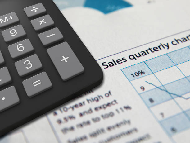 istock Business finance report sales calculator analysis 1125093038