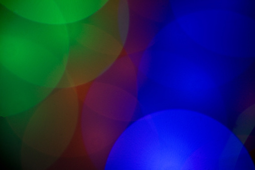 Decorative multi color christmas lights on a black background