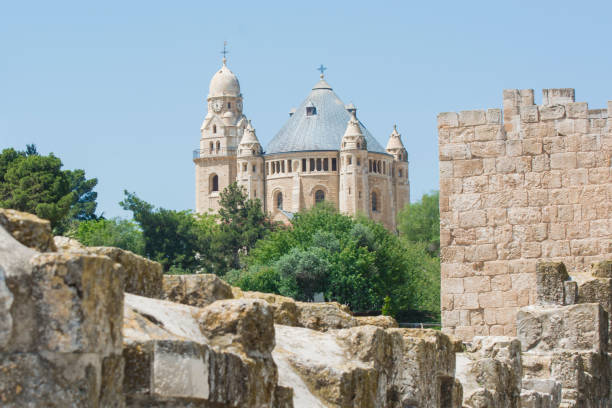 View of the Dormition Abbey from the old city of Jerusalem