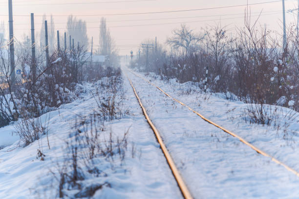 istock Snow on the railroad 1125109768