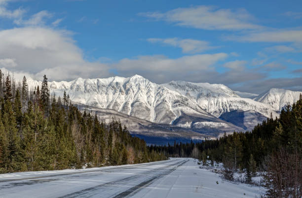 istock Rocky Mountains from the highway in winter, Alberta, Canada 1125112587