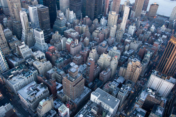 New York skyscrapers and roofs