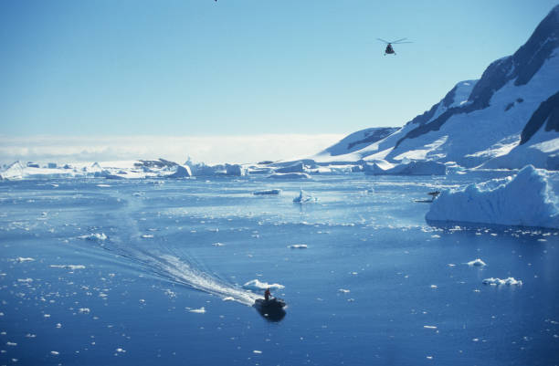 istock exploring the coast by zodiac and by helicopter 1125114825