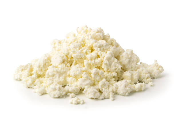 istock Bunch of cottage cheese on a white 1125132552
