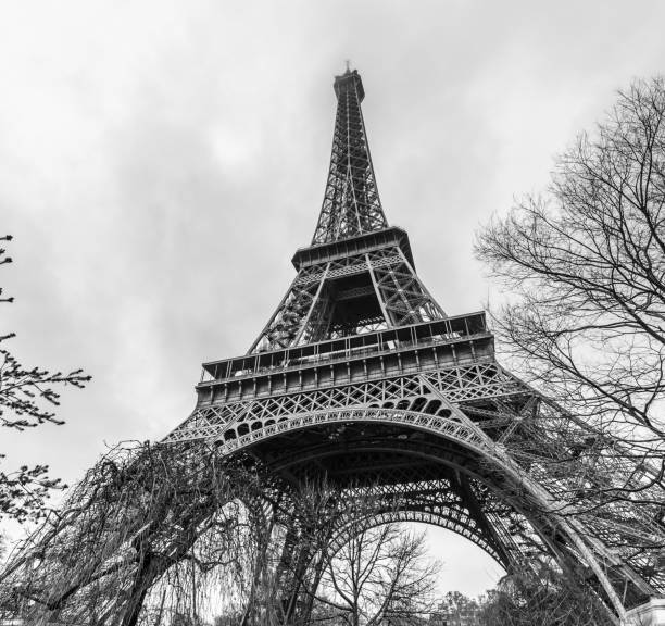 istock View of The Eiffel Tower in black & white 1125136169