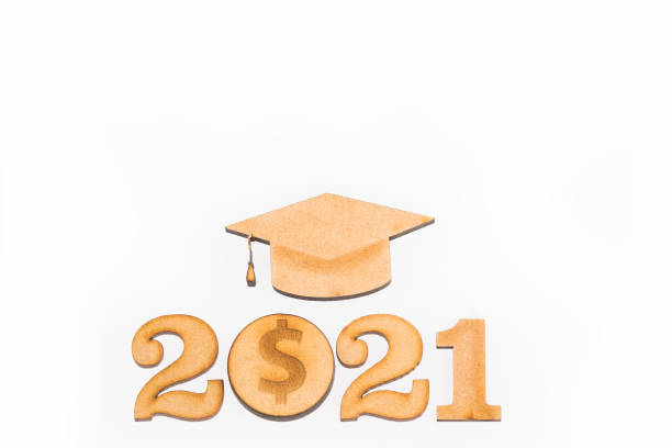 istock Education savings 2021 - Savings concept. White background 1125138022