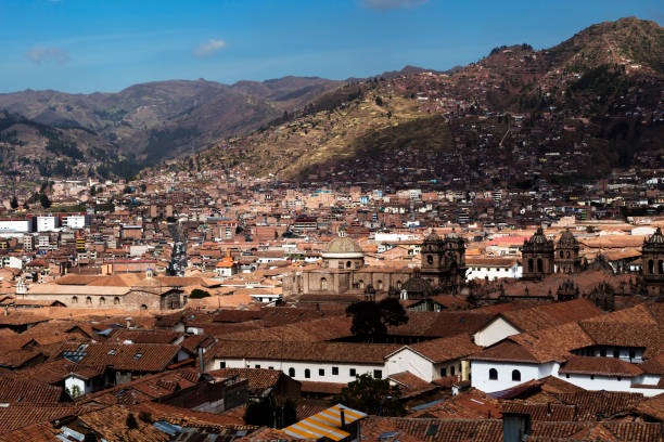 istock Red Tile Rooftops And Hills Cusco Peru South America 1125138217
