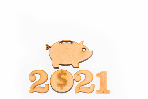 istock Budget for the year 2021 - Savings concept. White background 1125138805
