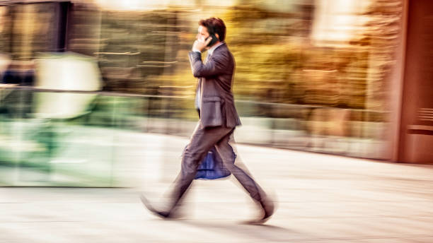istock Businessman in a hurry 1125139064