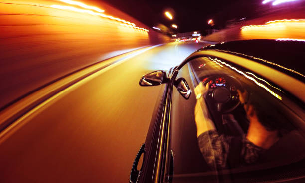 istock long exposure of a car in the night 1125141152