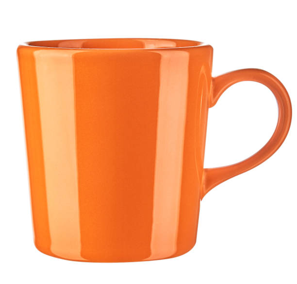istock Orange color cup isolated on white background. F 1125143706