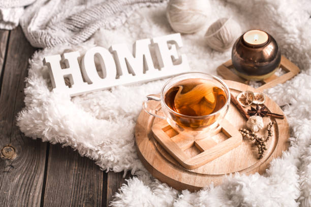 istock Composition with wooden letters and a Cup of tea 1125144173