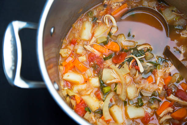 Vegetable soup stock photo