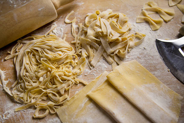 Fresh pasta stock photo