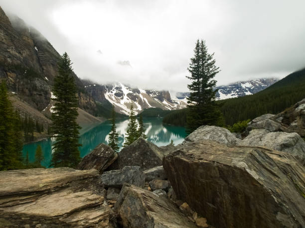 istock Lake in the mountains of Canada, pristine nature 1125167146