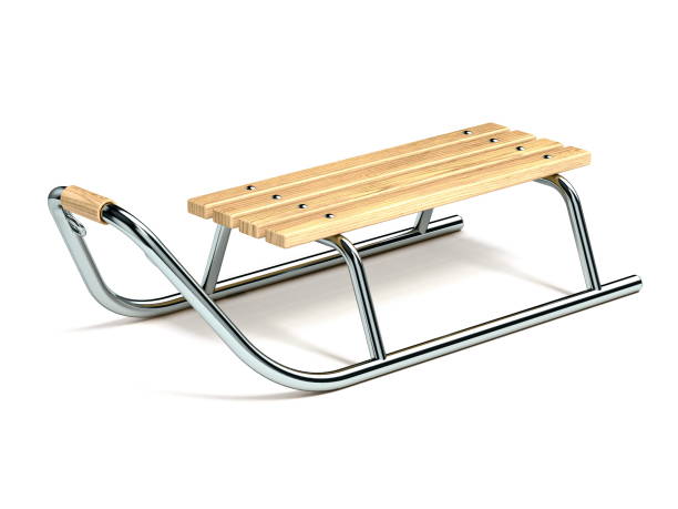 istock Wooden metal sledge 3D 1125169212