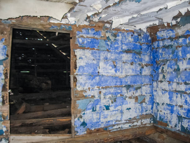 istock An old abandoned wooden house. Interior 1125170585