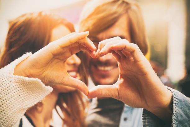 istock Heart shape from couple hands, Istanbul 1125176427