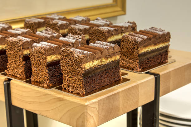 istock Layered chocolate mousse cake for dessert 1125180766