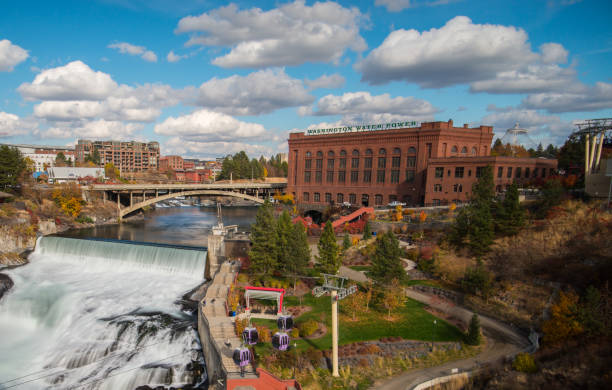 Spokane Falls stock photo