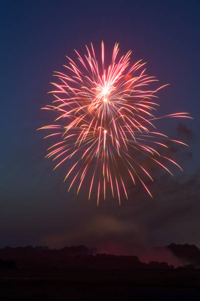istock Fireworks over small town America 1125186634