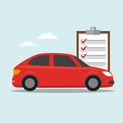 Car repair and auto service icon. Vector illustration for insurance service.