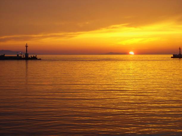 istock Golden sunset in Mykonos 1125205094