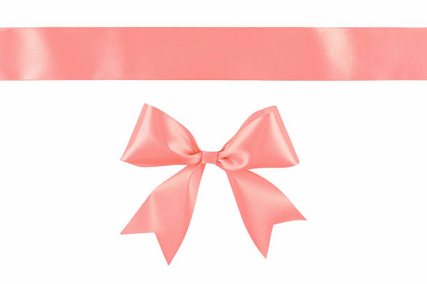 istock Red satin ribbon bow isolated on white background 1125208816