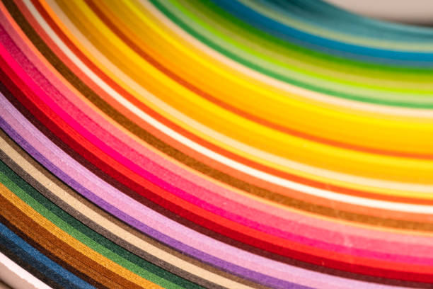 Abstract color rainbow stacked together in curve shape