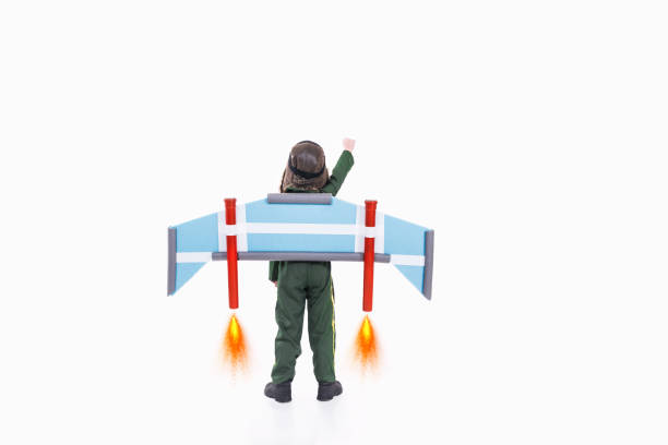 istock Boy pretend to be astronaut 1125213664