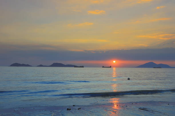 sunset in Lung Kwu Tan, Tuen Mun, Hong Kong