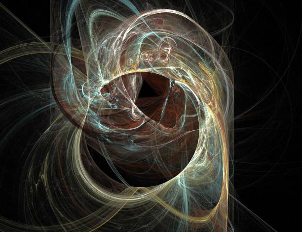 istock image of one Digital Fractal on Black Color 1125231921
