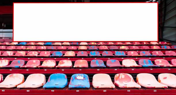 istock Advertising billboard at football stadium 1125232974