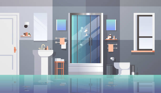 istock modern bathroom furniture no people empty bath room interior design flat horizontal 1125236670