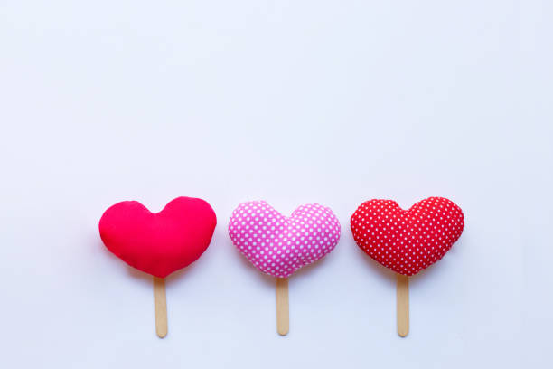 istock Valentine's hearts on white background. 1125245644
