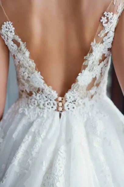 wedding dress with buttons