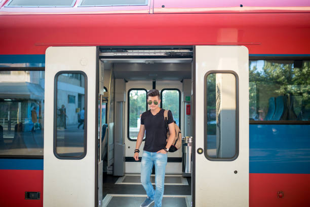 istock Tourist backpacker to travel at train station 1125259162