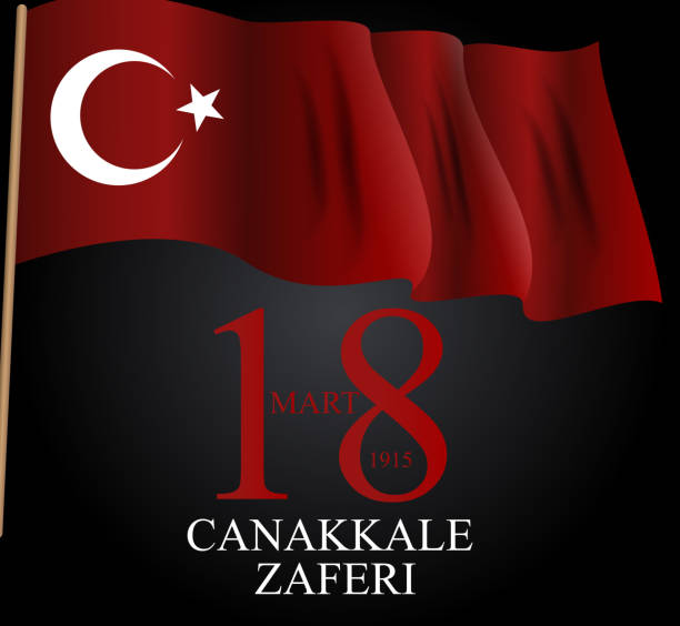 istock 18 mart canakkale zaferi. Translation: 18 March, Canakkale Victory Day. Vector Illustration 1125261969