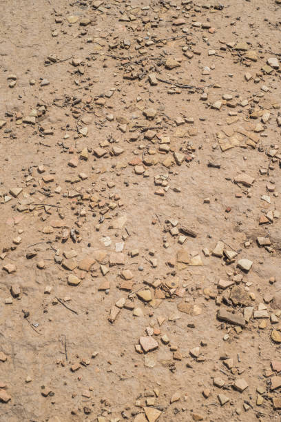 Background os sand and ceramic pieces