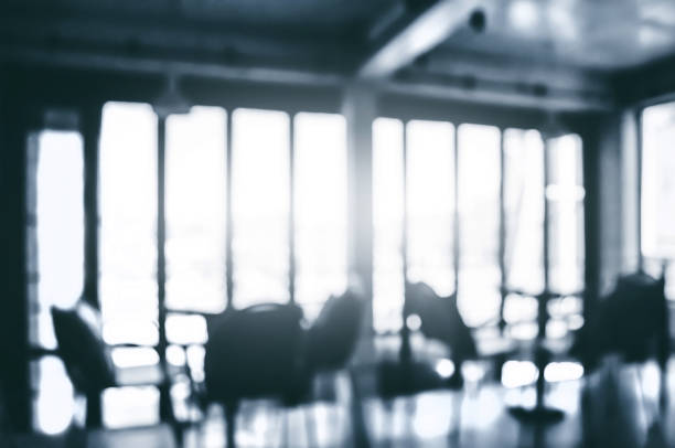 istock image of blurred office room with sun light 1125271151