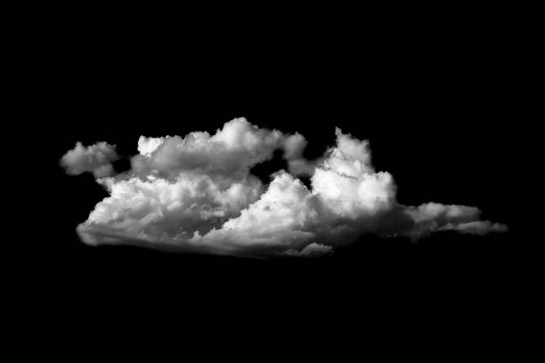 istock White fluffy clouds in the black sky background 1125273223