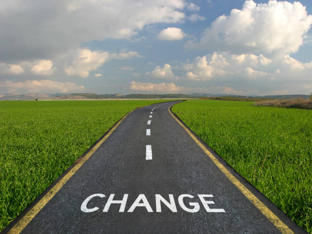 istock Change ahead future road follow 1125277090