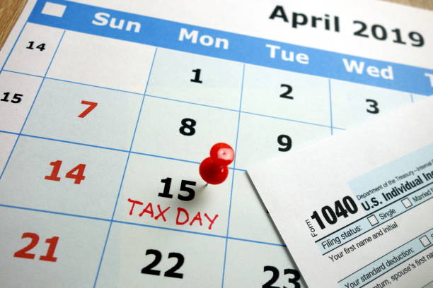 dzień podatkowy 2019 - calendar tax april day zdjęcia i obrazy z banku zdjęć