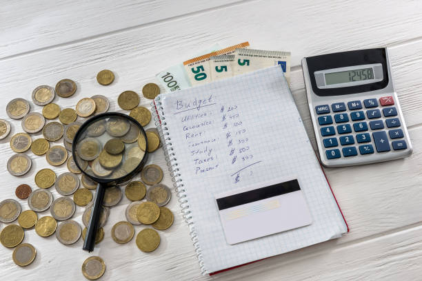 istock Financial planning with euro banknotes, notepad and calculator 1125285540