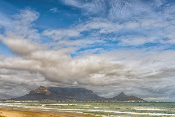 istock Table Mountain as seen across Table Bay from Dolphin Beach 1125286042